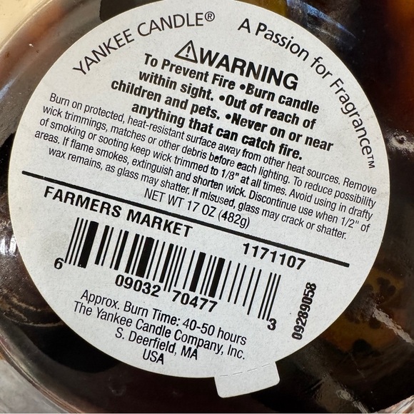 Yankee Candle Farmer Market Vintage 17 OZ - Picture 3 of 3